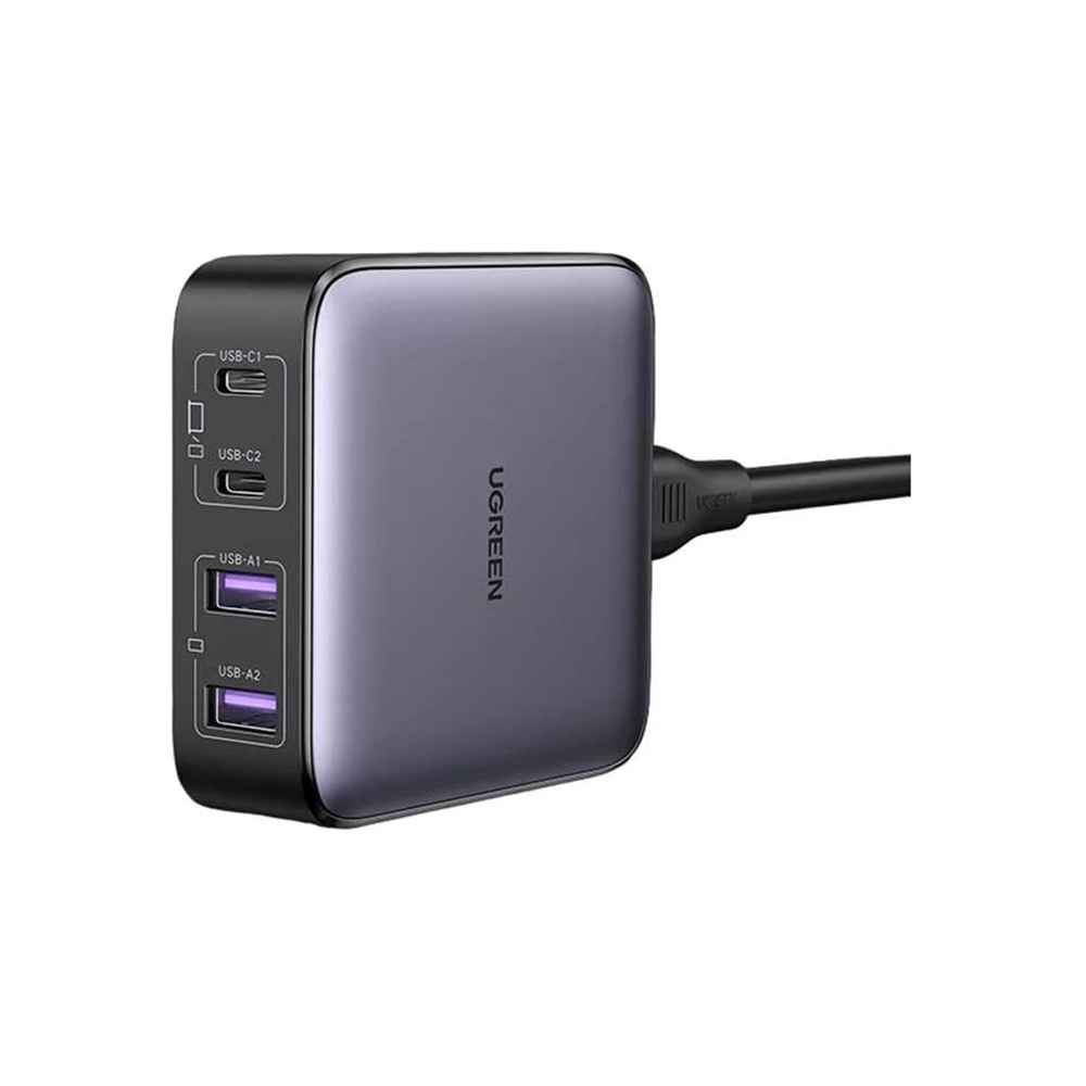 Сетевое зарядное устройство UGREEN Nexode CD327 2*USB-A+2*USB-C 65W Desktop Fast Charger. Цвет:серый