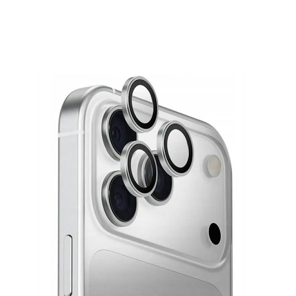 Защитное стекло OPTIX AluGuard д/камеры iPhone 17P/17PM. Цвет: серебристый
