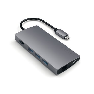 Хаб Satechi TYPE-C MULTI-PORT ADAPTER 4K WITH ETHERNET V2 Space Gray