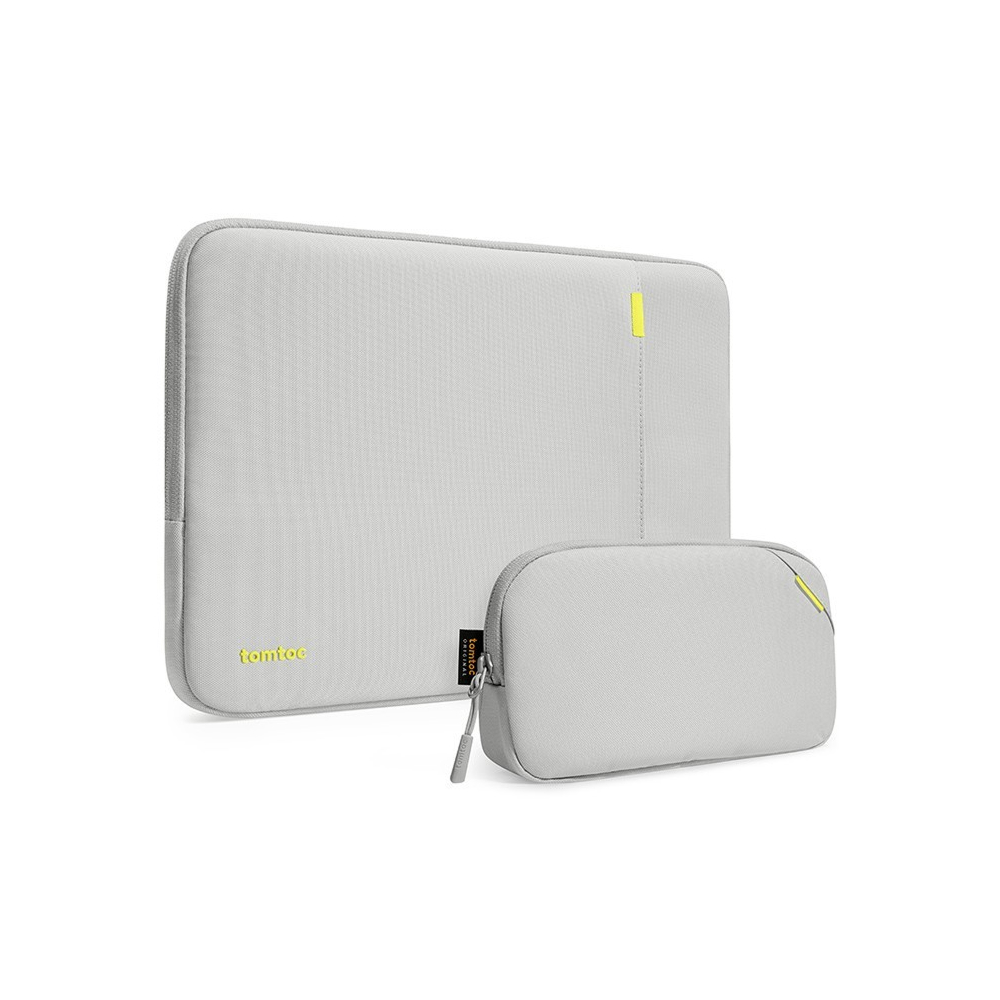 Чехол + органайзер Tomtoc Defender-A13 Laptop Sleeve Kit для ноутбуков 15". Цвет: серый