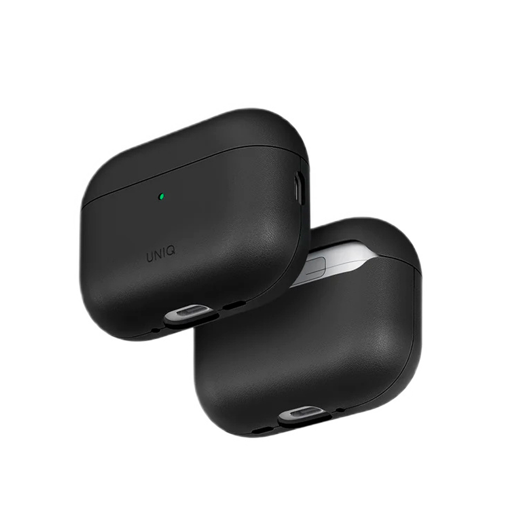Чехол Uniq Lyden Vex Leatherette для AirPods Pro 3. Цвет: черный
