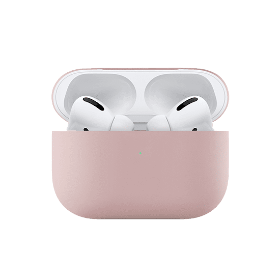 Чехол защитный Ubear для AirPods Pro, усиленный силикон. Цвет: светло-розовый