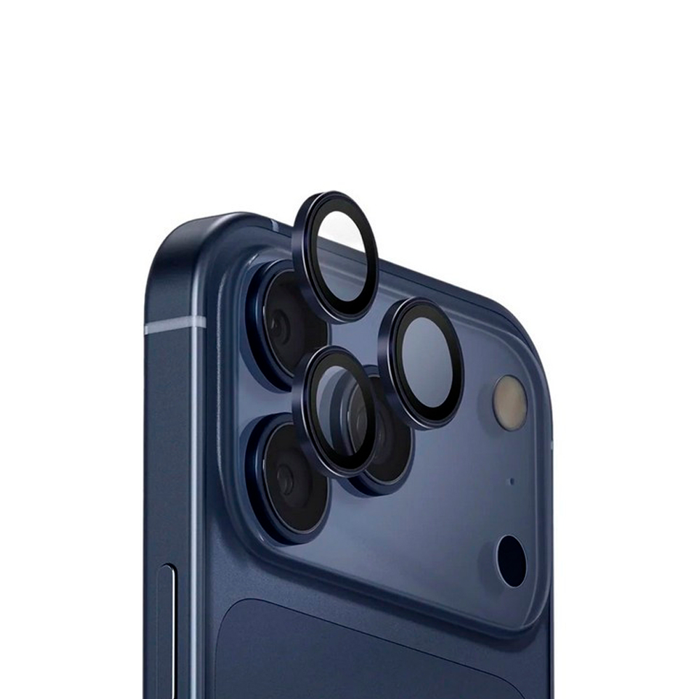 Защитное стекло OPTIX AluGuard д/камеры iPhone 17P/17PM. Цвет: тёмно-синий