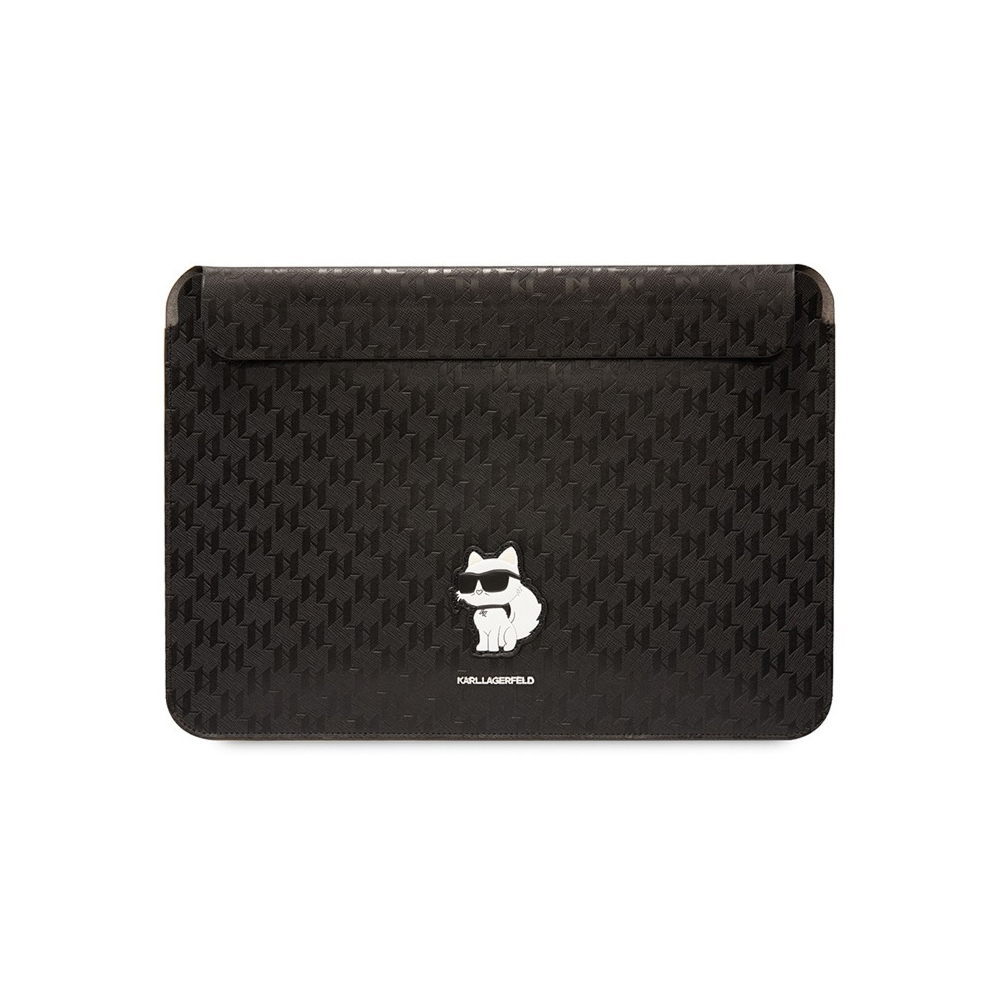 Чехол Lagerfeld Saffiano Sleeve Monogram NFT Choupette для ноутбуков 16". Цвет: черный