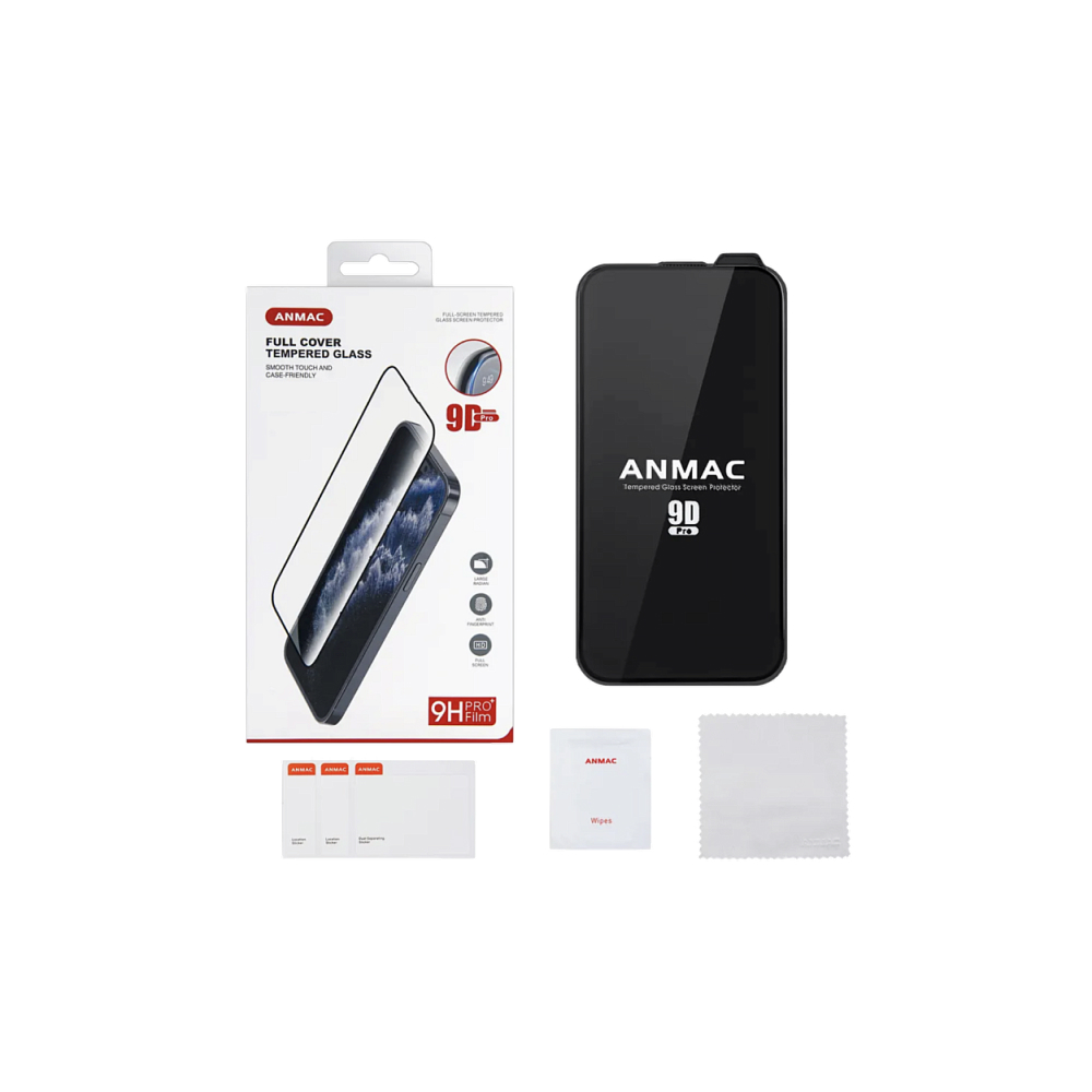 Защитное стекло ANMAC 9D для iPhone 17 Pro Max/16 Pro Max