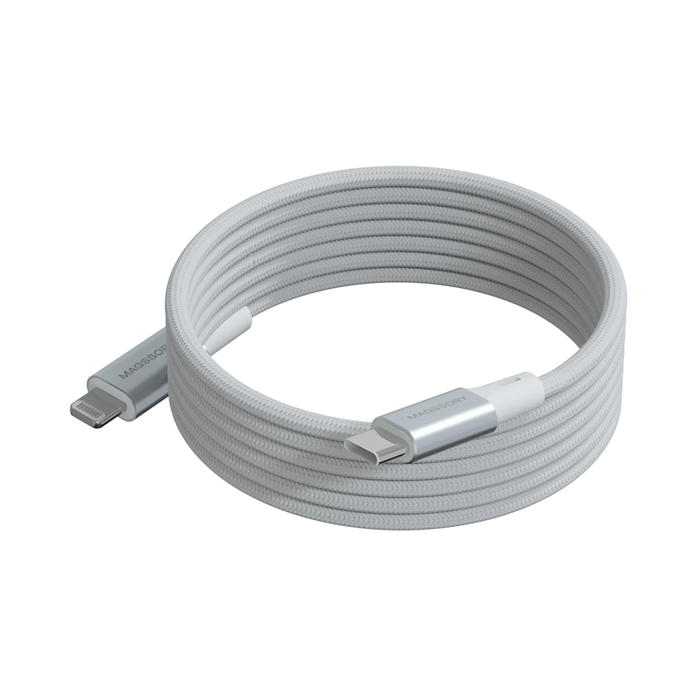 Кабель магнитный Magssory CBL003 USB-C — Lightning, 1.2м. Цвет: белый
