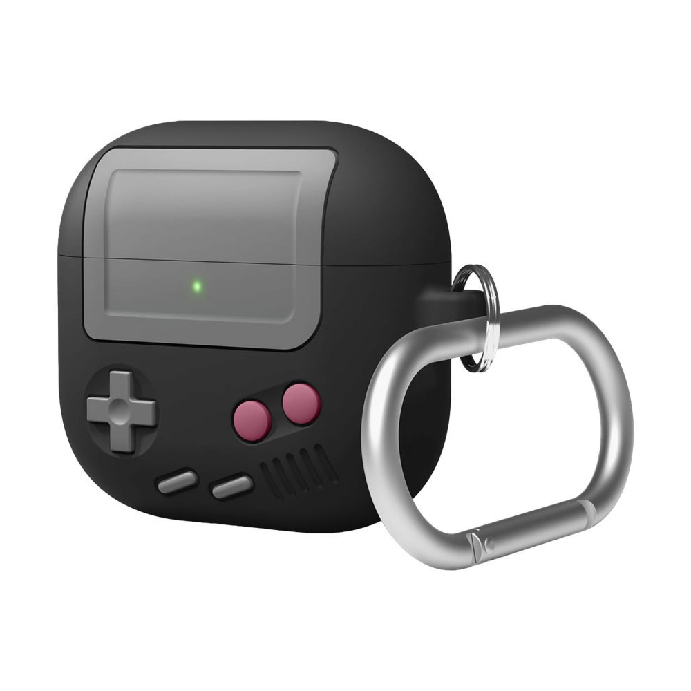 Чехол Elago Unique AW5 Game console Hang case для AirPods 4, силикон. Цвет: черный