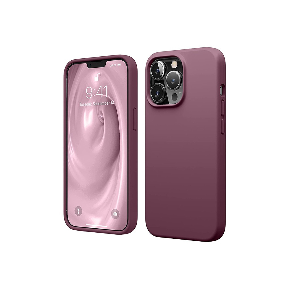 Чехол Elago Soft silicone (Liquid) для iPhone 13 Pro Max. Цвет: бургундия