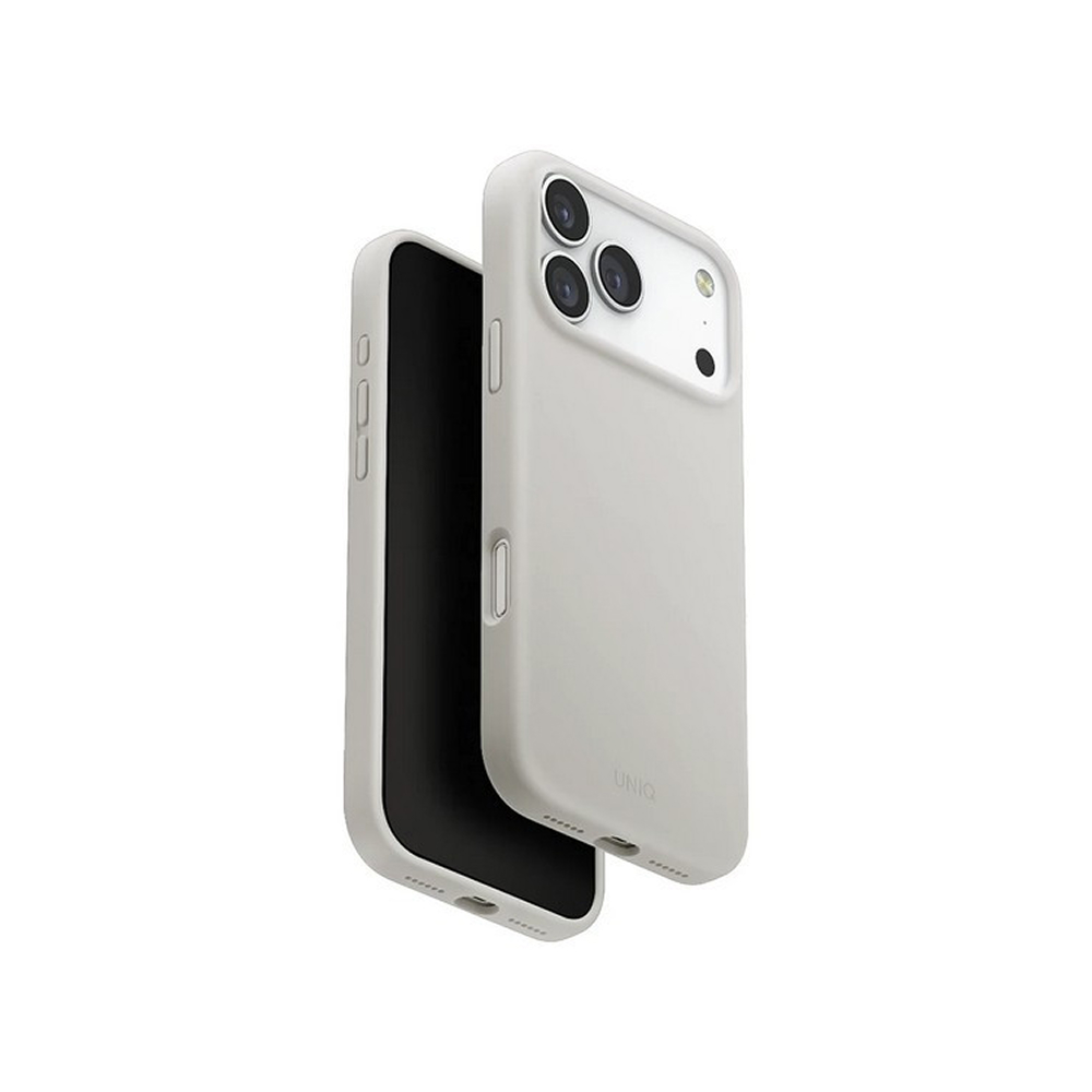 Чехол Uniq LINO MagSafe для iPhone 17 Pro Max. Цвет: светло-серый