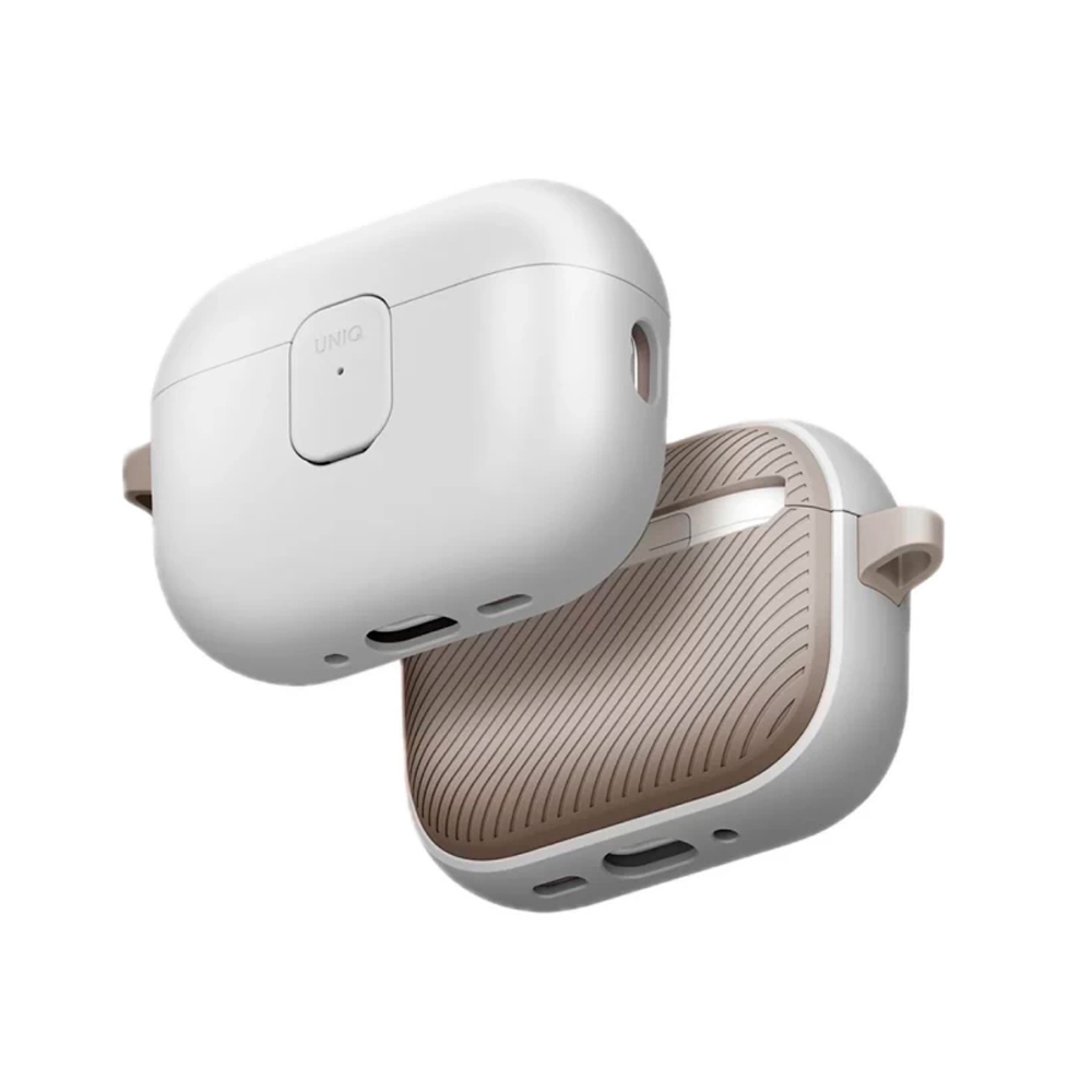 Чехол Uniq CLYDE Lock case для AirPods Pro 3. Цвет: серый/хаки
