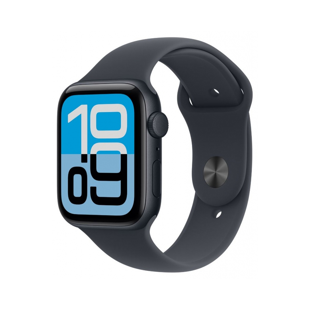 Apple Watch SE 3 (2025), 44 мм, корпус из алюминия цвета "Темная ночь", спортивный ремешок (M/L)