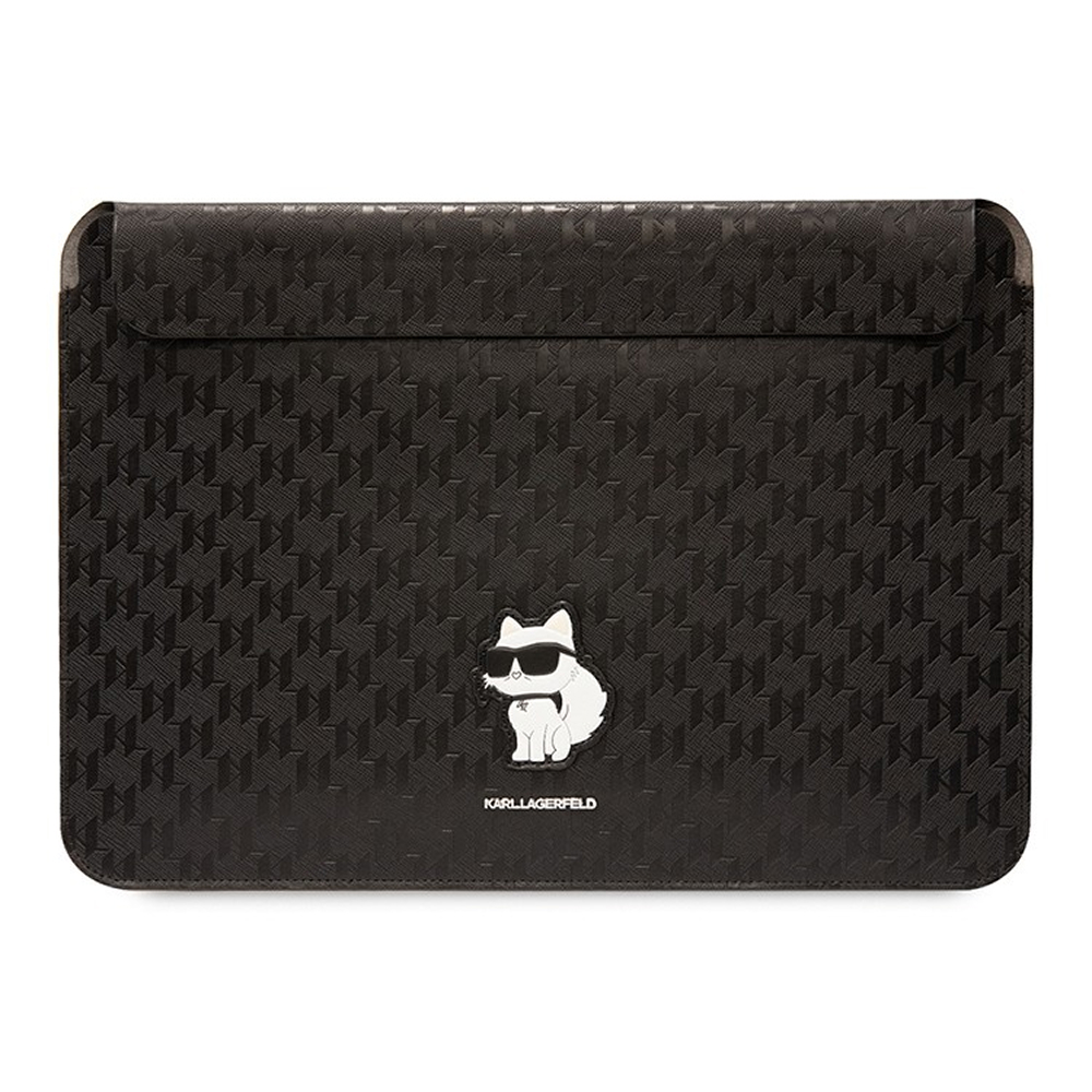 Чехол Lagerfeld Saffiano Sleeve Monogram NFT Choupette для ноутбуков 13"/14". Цвет: черный