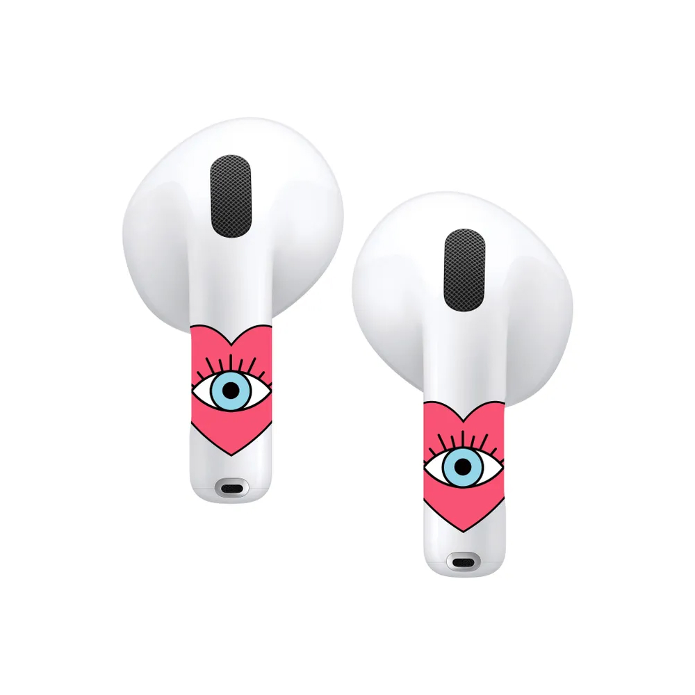 Наклейки VLP Easy Art для AirPods 4, eye-in-heart