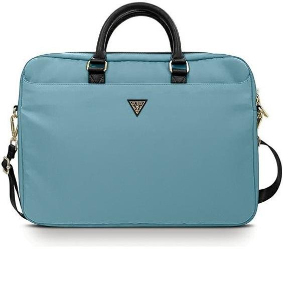 Сумка Guess для ноутбуков 15" Nylon computer bag with Triangle metal logo Цвет: светло-синий