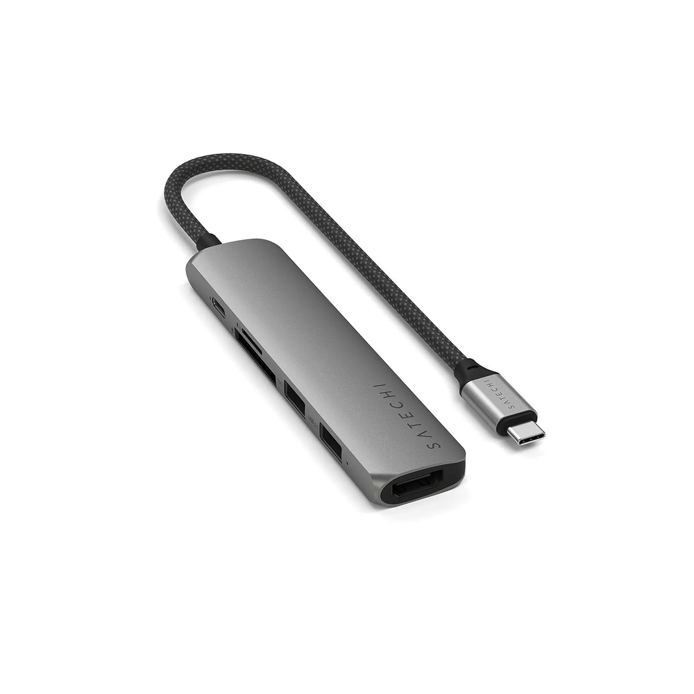 Адаптер Satechi 6-in-1 1хUSB-C+2xUSB-A+HDMI 4K@60Hz. Цвет: серый космос