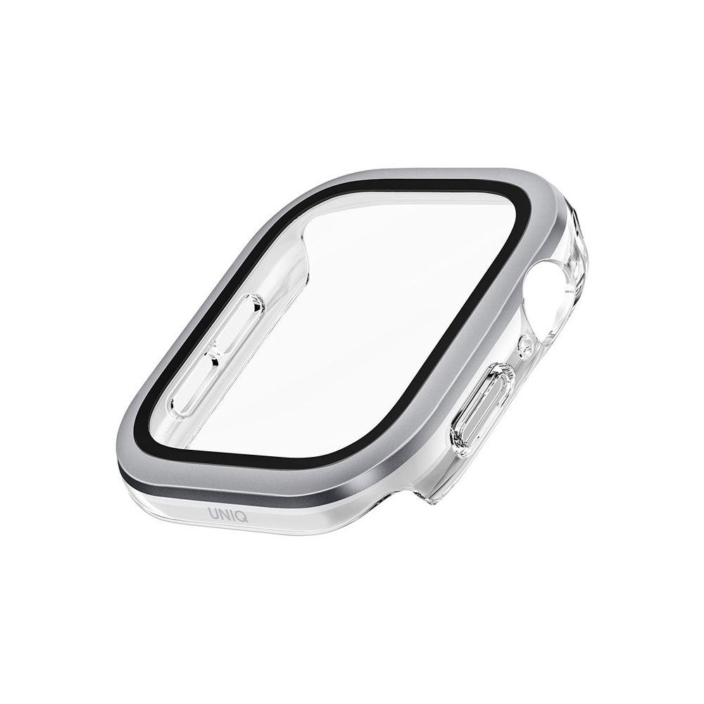 Чехол Uniq VOUTE with 9H Tempered Glass для Apple Watch 46мм. Цвет: серебристый