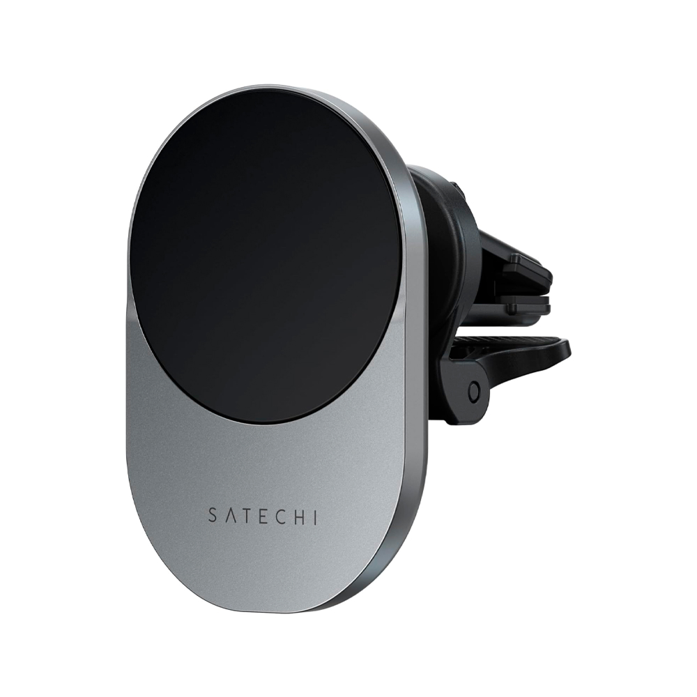 Автомобильное беспроводное зу Satechi Qi2 Wireless Car Charger 15W. Цвет: серый космос