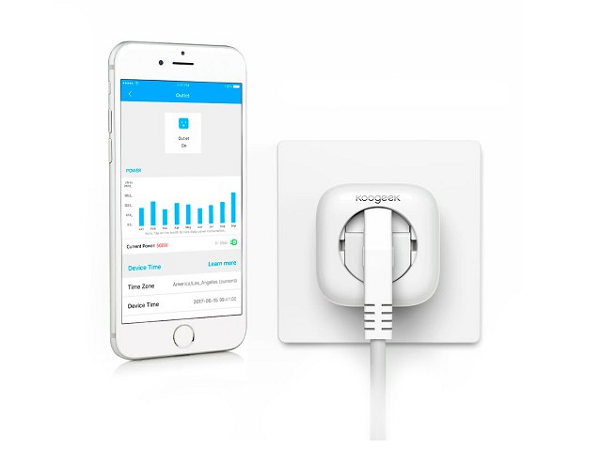 Умная Wifi розетка Koogeek Smart Plug Apple HomeKit. Цвет: белый