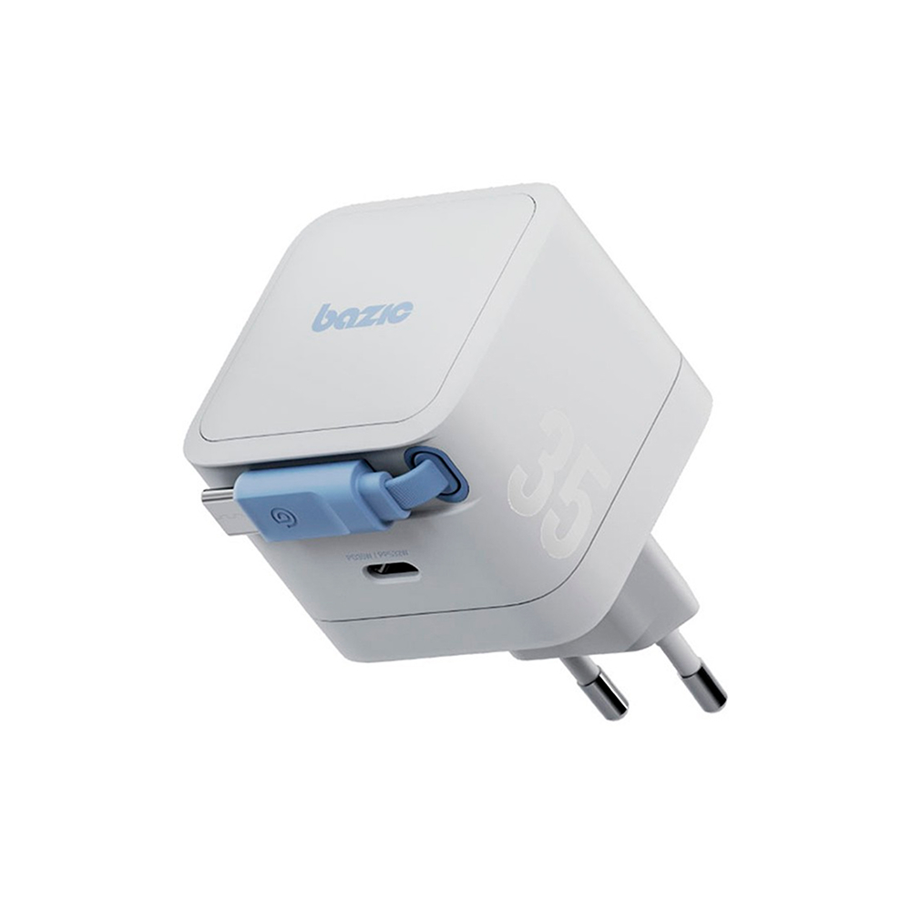 Адаптер питания EnergEA Bazic GoPort Retrek, 35W, USB-C + USB-C cable 70cm. Цвет: белый