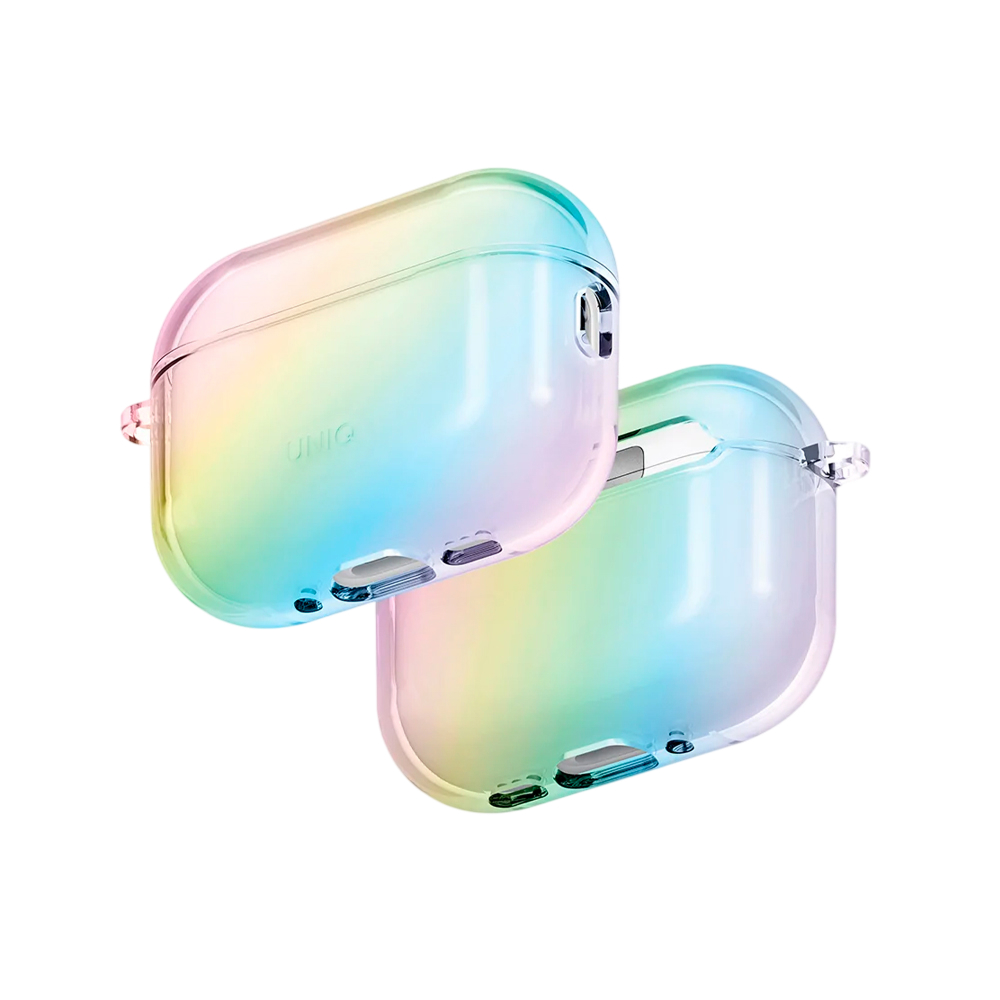 Чехол Uniq Iridescia (holographic) для AirPods Pro 3. Цвет: кварц