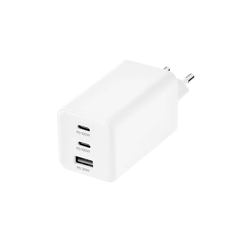 Адаптер питания uBear Wall Charger Bridge 2xUSB-C+USB-A, 100W. Цвет: белый