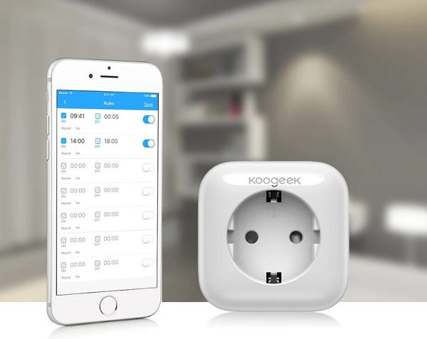 Умная Wifi розетка Koogeek Smart Plug Apple HomeKit. Цвет: белый