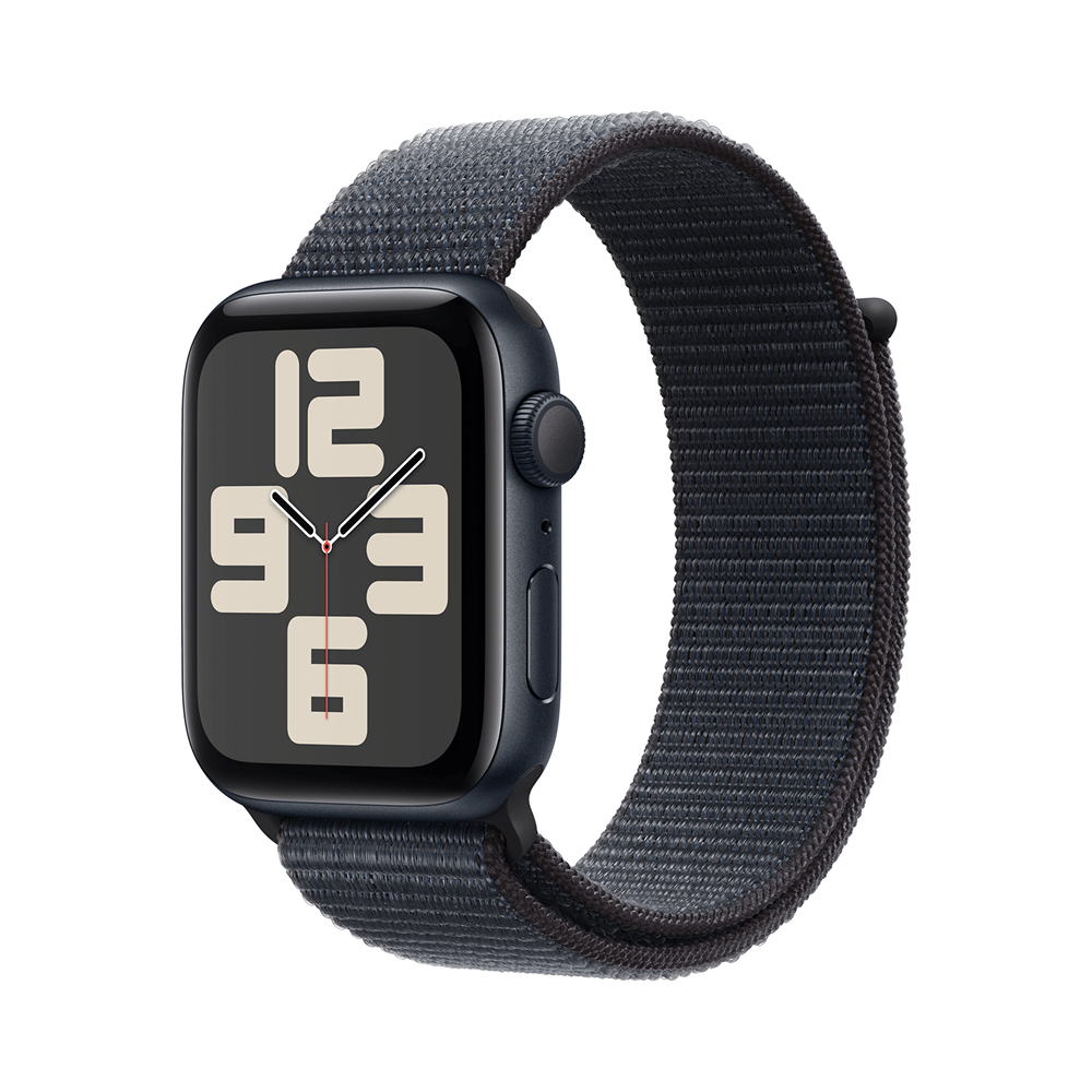 Apple Watch SE (2024), 44мм, корпус из алюминия цвета "Тёмная ночь", Спортивная петля