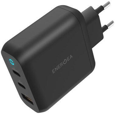 Адаптер питания EnergEA Ampcharge Gan65, 2 USB-C PD65W+18W+USB-A PPS/QC3.0. Цвет: чёрный