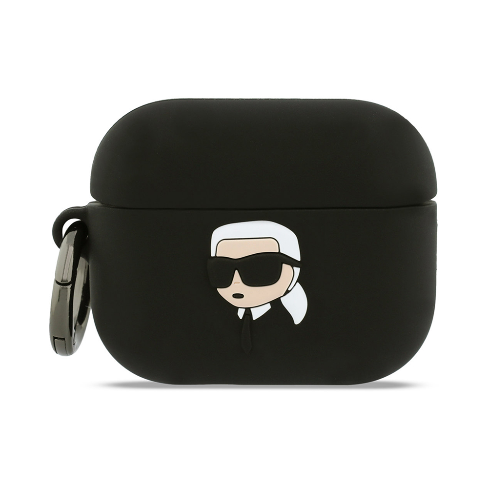 Чехол Lagerfeld Silicone case with ring NFT 3D Karl для AirPods Pro 3. Цвет: черный