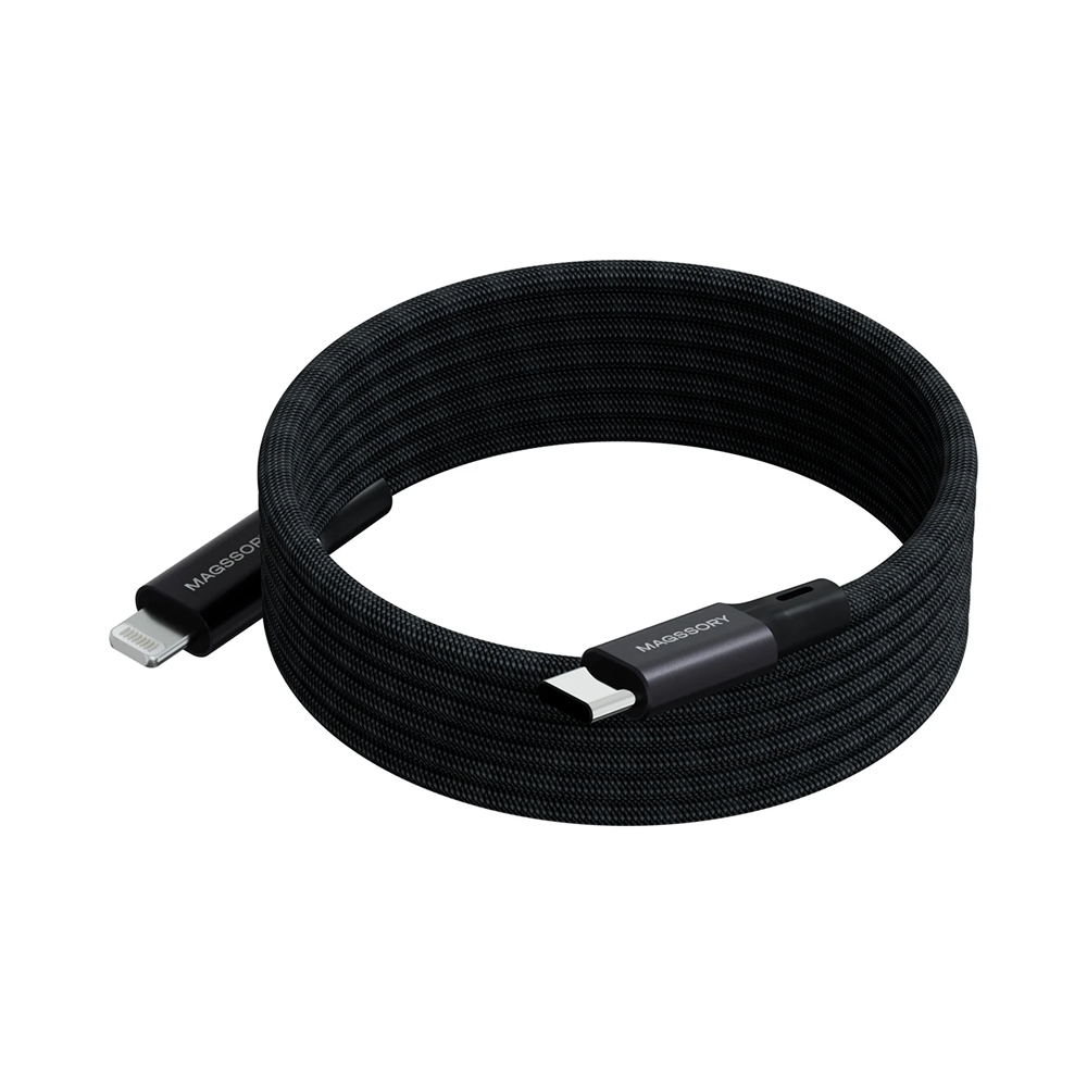 Кабель магнитный Magssory CBL003 USB-C — Lightning, 1.2м. Цвет: черный