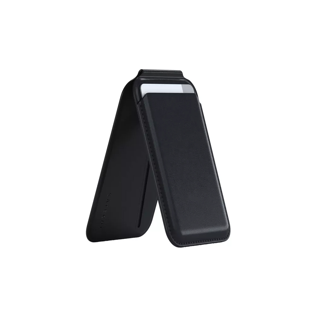 Магнитный бумажник с подставкой Satechi Magnetic Wallet Stand. Цвет: черный