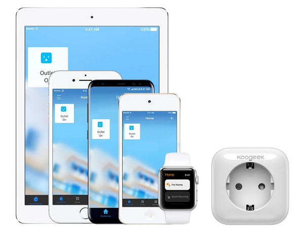 Умная Wifi розетка Koogeek Smart Plug Apple HomeKit. Цвет: белый