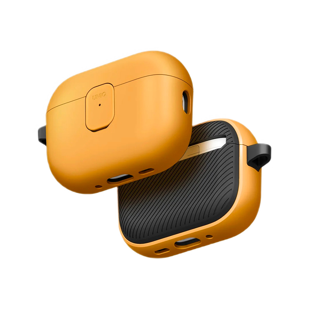 Чехол Uniq CLYDE Lock case для AirPods Pro 3. Цвет: желтый/темно-серый