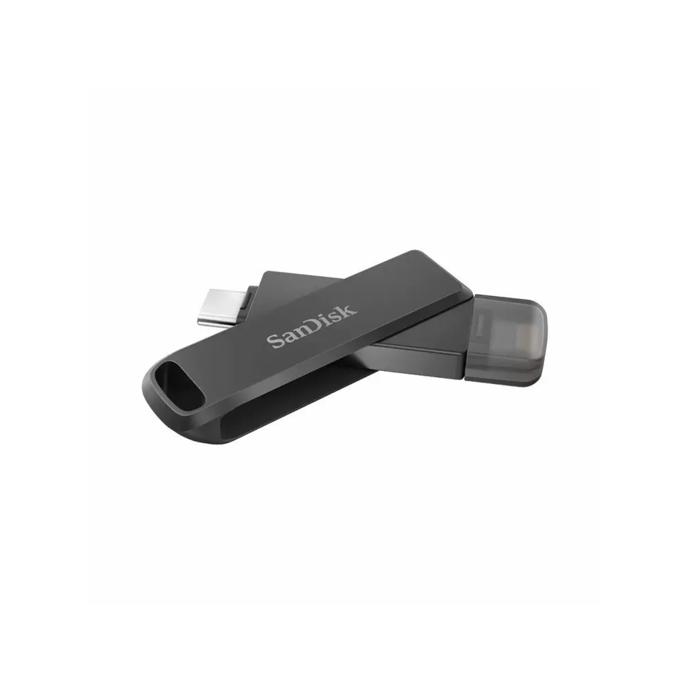 Флеш-накопитель SanDisk iXpand Luxe USB 3.1 Type-C / Lightning 128 Гб. Цвет: черный Флеш-накопитель SanDisk iXpand Luxe USB 3.1 Type-C / Lightning 128 Гб. Цвет: черный