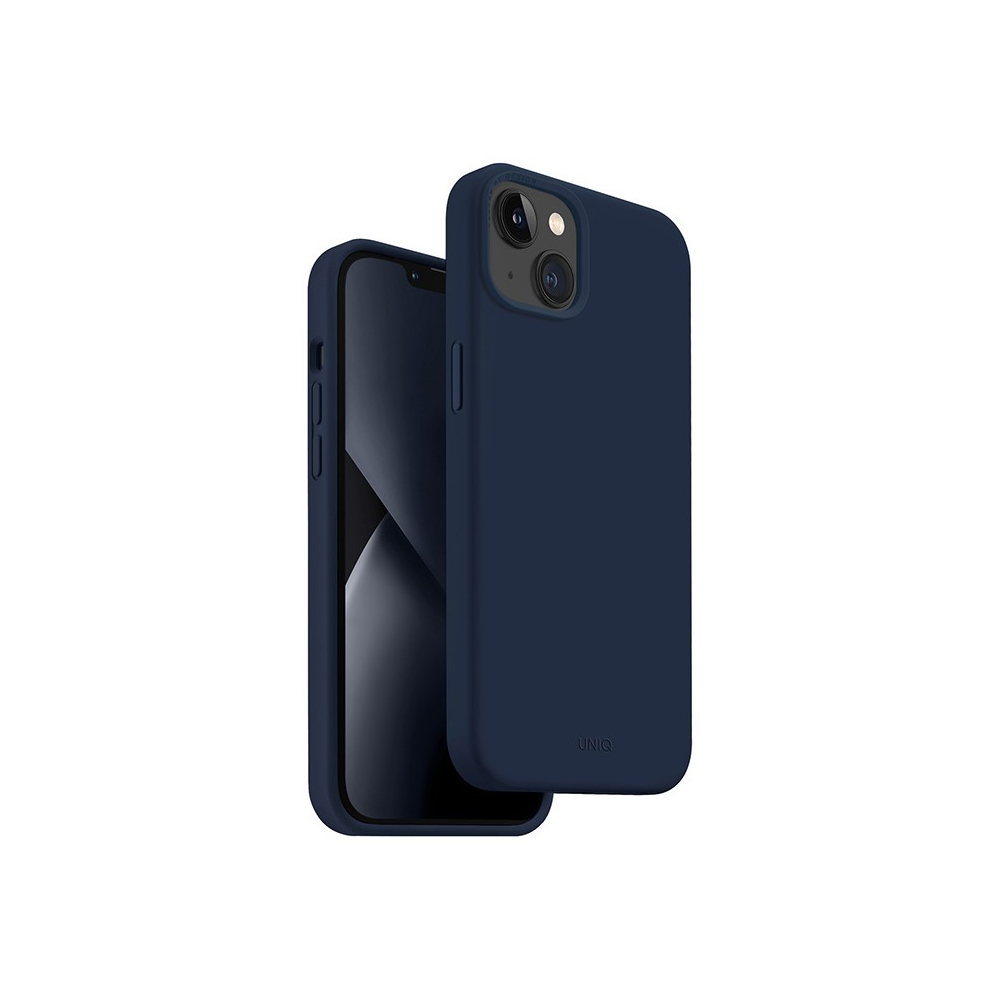 Чехол Uniq LINO для iPhone 14. Цвет: синий