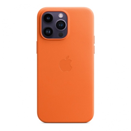 Кожаный чехол MagSafe для iPhone 14 Pro Max Leather Case with MagSafe - Orange