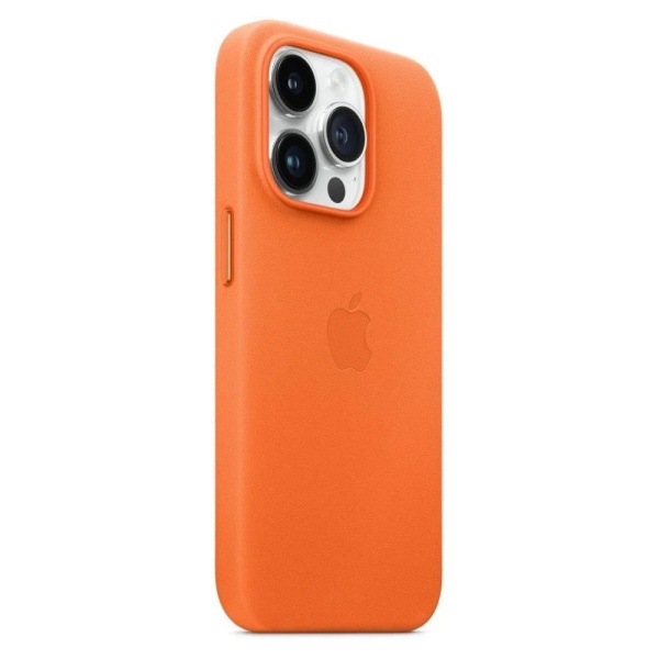 Кожаный чехол MagSafe для iPhone 14 Pro Max Leather Case with MagSafe - Orange