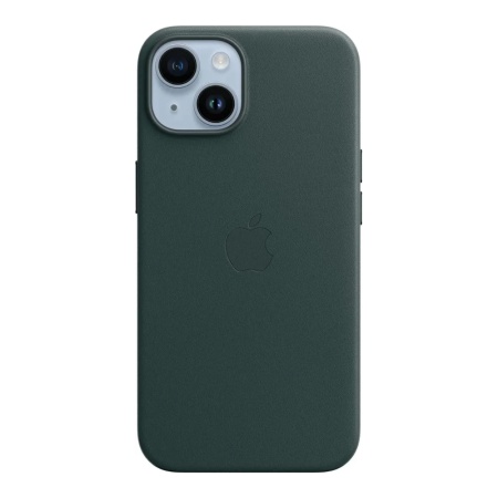 Кожаный чехол MagSafe для iPhone 14 Leather Case with MagSafe - Forest Green