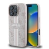 Чехол Guess PU 4G Stripes MagSafe для iPhone 16 Pro Max. Цвет: розовый