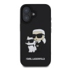 Чехол Lagerfeld 3D Rubber NFT Karl & Choupette для iPhone 16. Цвет: чёрный