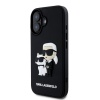 Чехол Lagerfeld 3D Rubber NFT Karl & Choupette для iPhone 16. Цвет: чёрный