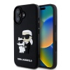 Чехол Lagerfeld 3D Rubber NFT Karl & Choupette для iPhone 16. Цвет: чёрный