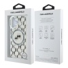Чехол Lagerfeld PC/TPU Monogram NFT Karl & Choup Metal Cam MagSafe для iPhone 16. Цвет: прозрачный