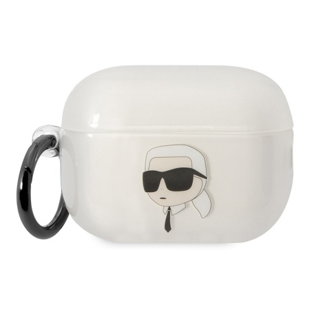 Чехол Lagerfeld NFT Karl для Airpods Pro 2 TPU с кольцом. Цвет: прозрачный