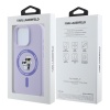 Чехол Lagerfeld Liquid Silicone NFT Karl & Choupette MagSafe для iPhone 16 Pro. Цвет: фиолетовый