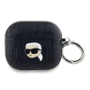 Чехол Lagerfeld PU Saffiano Monogram with ring NFT Metal Head Karl для AirPods 3. Цвет: черный