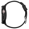 Ремешок и защитный чехол SPIGEN RUGGED ARMOR PRO для Apple Watch 44/45мм. Цвет: черный