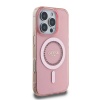 Чехол Guess PC/TPU Diamond Rhinestone Circle MagSafe для iPhone 16 Pro. Цвет: розовый