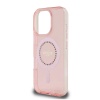 Чехол Guess PC/TPU Diamond Rhinestone Circle MagSafe для iPhone 16 Pro. Цвет: розовый