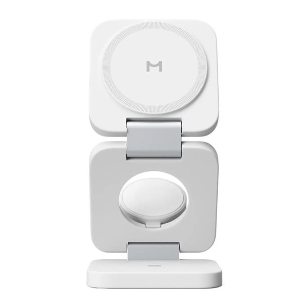 Беспроводное з/у Magssory Flex WCH013 3 в 1 с Magsafe. Цвет: белый